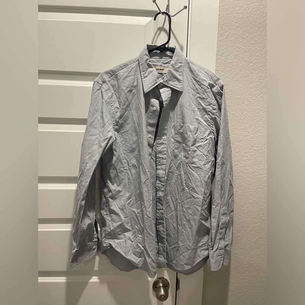 Buck Mason long sleeve cotton button down shirt casual M